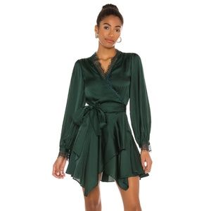Nadeen Mini Dress in Emerald Green